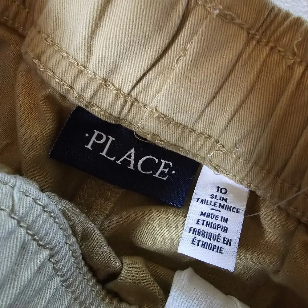 The Children’s Place Boys 10 Slim Khaki Cargo Pants Utility Preppy School NWT